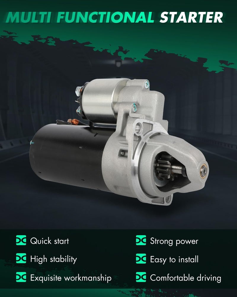 SCITOO Starter Motor 32380 18365 32379 19157 19800 for Arctic Cat 700 Diesel 2007-2008 695cc PMGR for Arctic Cat 700 Super Duty Diesel 2010-2015 L 686cc cid PMGR PMGR 12V 1.6kW CW 9 Tooth - Image 2